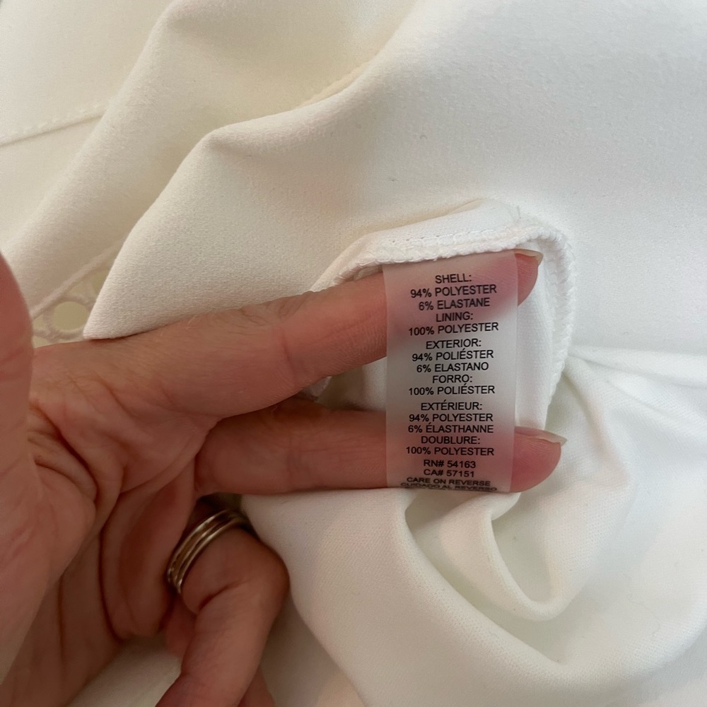 Tommy Hilfiger White Sheath Dress Size 6 - Picture 10 of 10